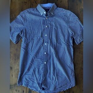 UNTUCKit Navy and White Checkered Casual Shirt